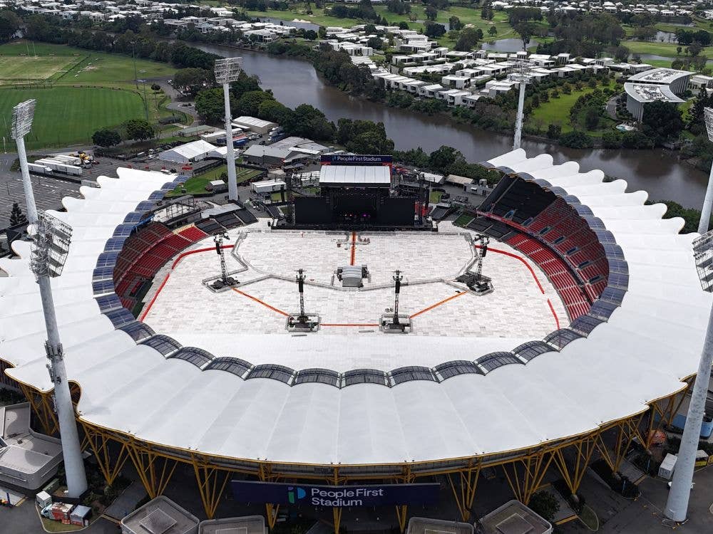 People First Stadium Pearl Jam Stage Aerial